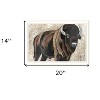 HomeRoots The Boss Bison Only White Framed Print Wall Art - 3 of 4
