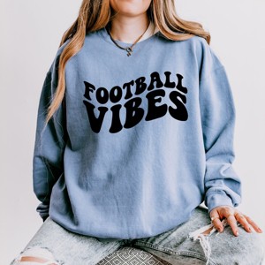 Simply Sage Market Retro Football Vibes Lightweight Garment Dyed Sweatshirt - 1 of 4