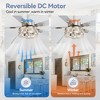 Airsurfer 48" Crystal Ceiling Fan with Light and Remote,6 Speeds Reversibile DC Motor & Memory Function,5-Blade Ceiling Fan with 4"/8" Downrods - 4 of 4