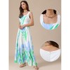 INSPIRE CHIC Women's Pleated Square Neck Sleeveless High Waist Casual Floral Flare A-Line Maxi Dress - 2 of 4
