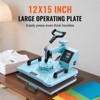VEVOR Heat Press Machine, 12 x 15 inch, 2 in 1 Heat Transfer Machine with Hat Press, 360° Swing Away T-Shirt Pressing Machine, Green - 4 of 4