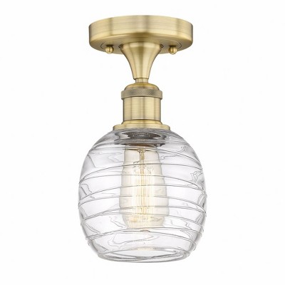 Belfast - 1 Light Flush Mount In Industrial Style-9.75 Inches Tall and 6 Inches Wide