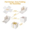 20Pack 10x10x8 Inch Cake Boxes with Windows, 20 Round Cake Boards, 4 Ribbons & 64 Stickers-Complete Baking Packaging Kit for Wedding, Birthday, Party - 3 of 4