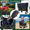 NAYSAYE Wagons Fishing Cart with Rod Holders and All Terrain Wheels for Beach and Outdoor Use, Black, 44.88"*25.98"*44.49" - 4 of 4