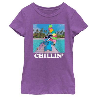 Girl S Lilo Stitch Ice Cream Lover Chillin T Shirt Target