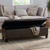 NicBex Modern 51.25" Storage Bench Wood Accent Stools with Cushioned Top for Bedroom and Entryway - 2 of 4