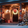 Hooseng Pre-Lit Christmas Lighted Wreath Display Decor, 35" Xmas Wreath with Bow and 90 LED Lights, Holiday Festival Vacation Decoration - 3 of 4