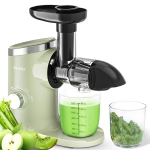 Aeitto Cold Press Juicer, Quiet Masticating Juicer with Triple Modes, Reverse Function, Easy to Clean, Includes Recipe for Fruits & Vegetables, Green - 1 of 4