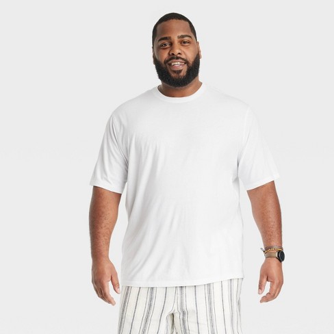 Men's Big & Tall Casual Fit Every Wear Short Sleeve T-Shirt - Goodfellow &  Co™ White 4XL