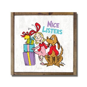 Creative Products The Grinch Nice Listers 13.5 x 13.5 Dr. Seuss Framed Wood Plaque - 1 of 1