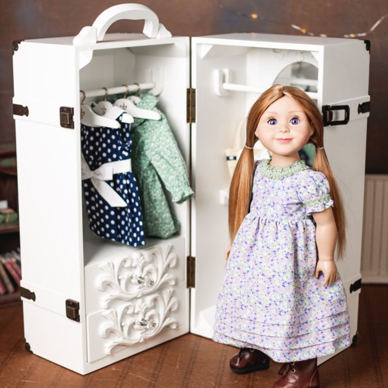 The Queen's Treasures 18 Inch Doll Furniture,Clothes Storage Trunk Case, 2 of 10