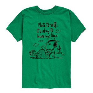 Boys' - Peanuts - Spike Note To Self It's Okay To Have Me Time Short Sleeve Graphic T-Shirt - 1 of 4