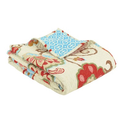 Ashbury Spring Reversible Cotton Quilted Throw, 50" x 60"