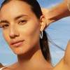 Trendy Hypoallergenic Silver Hoop Earrings, Lightweight Thick Twisted Large 30/40/50mm. - 3 of 4