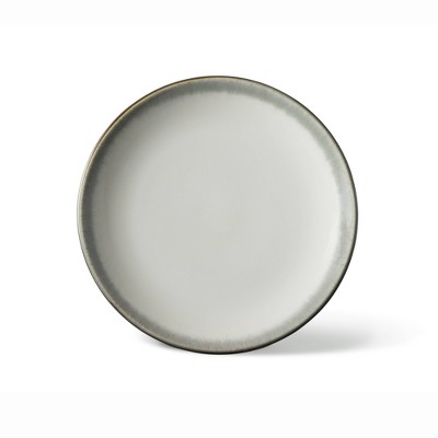 16-Piece White and Green Porcelain Dinnerware Set for 4