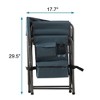2-piece Padded Folding Outdoor Chair with Storage Pockets,Lightweight Oversized Directors Chair for indoor, Outdoor Camping - 3 of 4