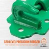 VEVOR 3/8" Tractor Bucket Hooks with Tie Down Ring, Grade 70 Forged Steel 2 Pack Bolt-On Grab Hook with Back Plates Work Well, Green - 3 of 4