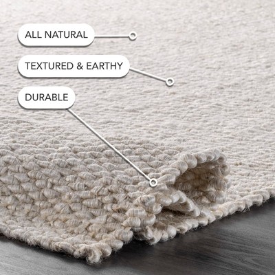 Gray Handmade Reversible Square Easy Care Rug