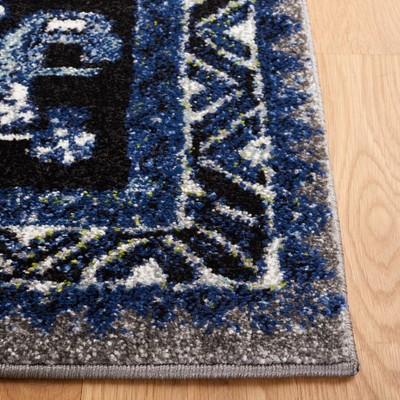 Beige and Black Synthetic Non-slip 8' x 10' Area Rug