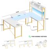 Aheaplus U-Shaped Metal Base Computer Desk - 4 of 4