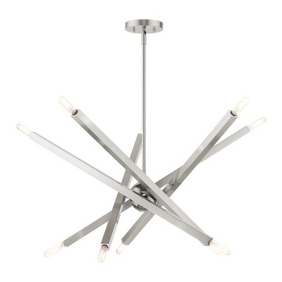 Livex Lighting Moco 10 - Light Chandelier in  Brushed Nickel