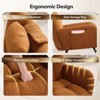 High Backrest Rocking Chair - 300lb Glider Chair with Wood Legs, Side Pockets, Teddy Upholstered Rocker, Padded Seat, for Living Room Bedroom Nursery - 3 of 4