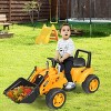 Infans Kids Ride On Excavator Digger 6V Battery Powered Tractor w/Digging Bucket Yellow - 2 of 4