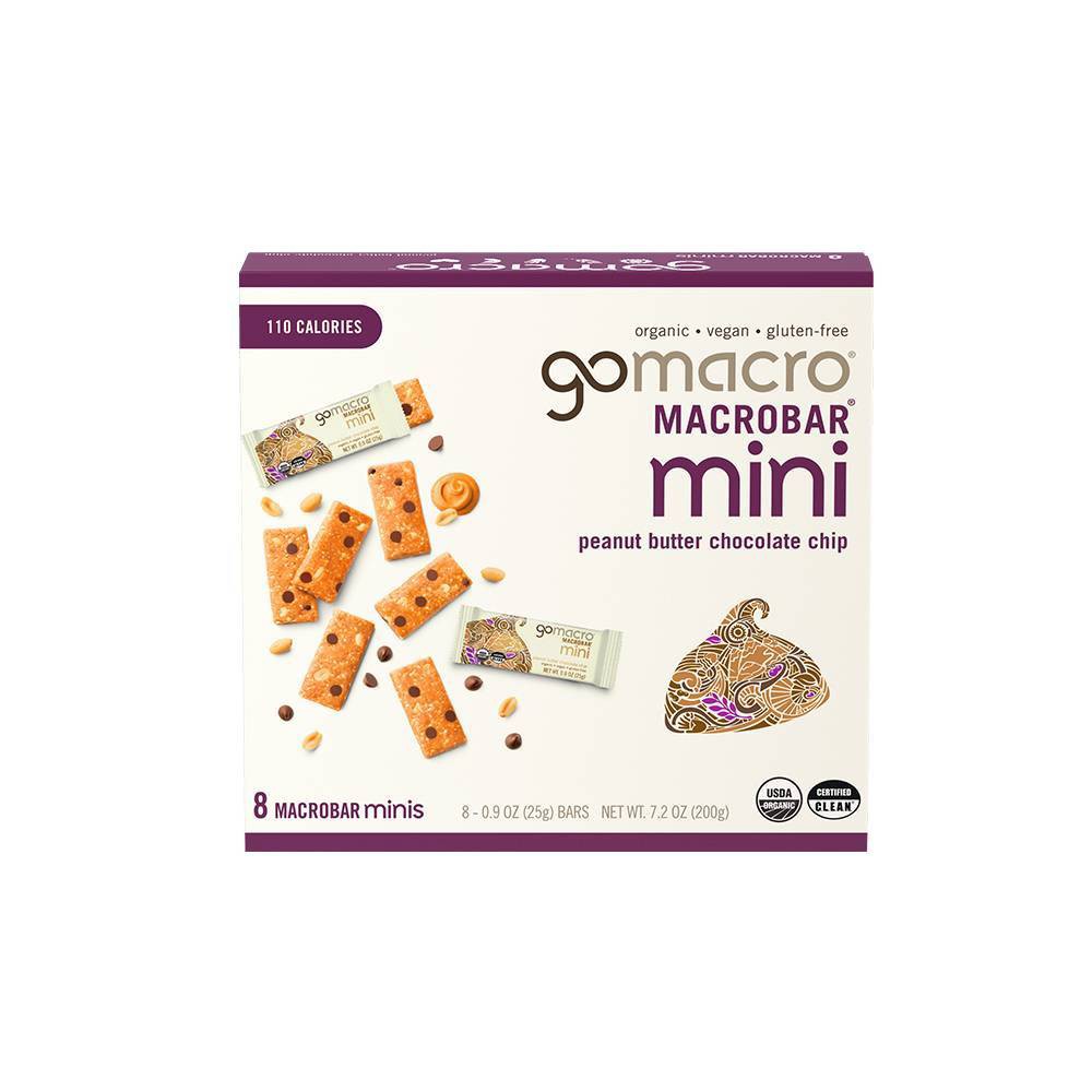GoMacro Peanut Butter Chocolate Chip Minis Protein Bar - 7.2oz