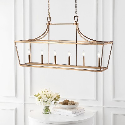 Aroris Gold 6-Light Contemporary Glass Pendant
