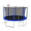 YUHAO Kids & Adults Trampoline with Basketball Hoop and Ball，Recreational Trampolines with Safety Enclosure， Outdoor Toys，12FT Blue - 3 of 4