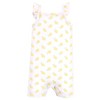 Hudson Baby Infant Girls Cotton Rompers, Mint Lemon - 3 of 4