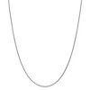 Black Bow Jewelry 1.1mm 14k White Gold Solid Round Cable Chain Necklace - 3 of 4