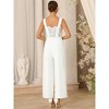 INSPIRE CHIC Women's Sleeveless Lace Backless Wide Legs Formal Evening Jumpsuit - 4 of 4