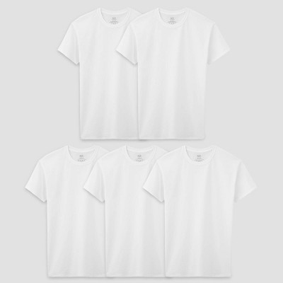 FRUIT OF THE LOOM PLAIN WHITE T SHIRT 100% COTTON TEE - SIZES