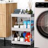 Boersma Storage Rolling Cart, 3 Tier Laundry Room Organization Utility Cart Bathroom Organizer Mobile Shelving Unit Shelves Trolley - 2 of 4