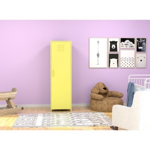 Metal Storage Cabinet With 3 Hanging Rod, 3 Storage Spaces, Metal Locker, 50.78in High Storage Cabinet For Home, School, Gym, Bedroom - 1 of 4