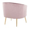 CAVINAS Velvet Accent Chair with Pleated Waves Backrest and Metal Legs,Modern Upholstered Living Room Chairs,Reading Chairs for Living Room - 4 of 4