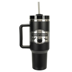 100 North Witch's Brew Cauldron Halloween Wrap-Around 40 Oz. Stainless Steel Water Bottle Coffee Mug, Spill & Leak Resistant, Travel Tumbler with - 1 of 4