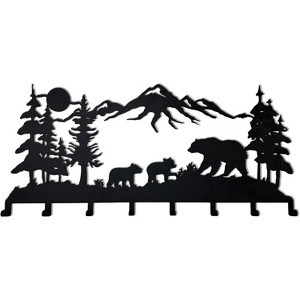 Bear Family Animal Themed Wall Mounted Coat Rack - 1 of 4