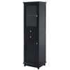 Okak Tall Cabinet, Storage Cabinet with 4 Doors and 2 Drawers, Kitchen Cabinet for Living Room, Bedroom and Office, Black - 4 of 4