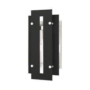 Livex Lighting Utrecht 1 - Light Wall Light in  Black/Brushed Nickel - 1 of 4