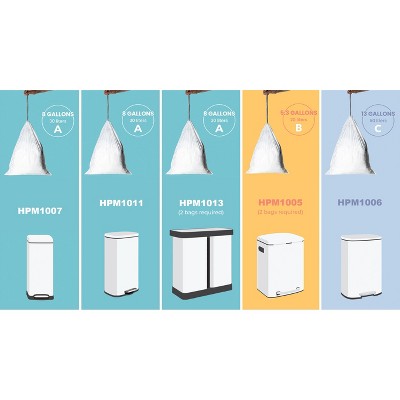 White 7.9 Gallon Drawstring Trash Can Liners, 60-Count
