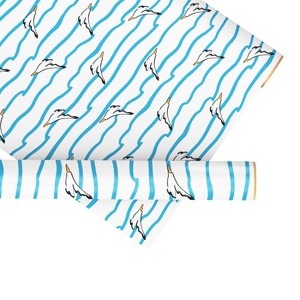 Eight Sheets Two-Sided "Seagulls and Waves" Heavyweight Gift Wrap by Ramus & Co - 1 of 4