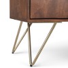 Chic Crate - Modern Media Console w/ Solid Wood Frame - Mid-Century TV Stand with Open Storage - Burnt Umber Finish - 3 of 4
