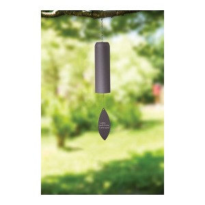 Manual Woodworkers and Weavers Bronze Tubular Windchime with “Listen and Know I Am Near” Message and Soothing Tone - 1 of 3