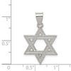 Black Bow Jewelry Sterling Silver Satin Textured Star of David Charm or Pendant - 4 of 4