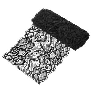 Unique Bargains Elastic Lace Fabric Ribbon Stretchy Trim W Floral Pattern for Bridal Wedding 1 Pc - 1 of 4