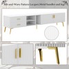Modern Fluted TV Stand for TVs Up to 78 Inches, Mid-Century Media Console with Storage Cabinets, Drawer & Shelves - 2 of 4