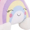 Little Love by NoJo Rainbow Shaped Plush Cuddly Plush Decorative Pillow with Clouds - Pink, Lilac, Yellow, White - 4 of 4