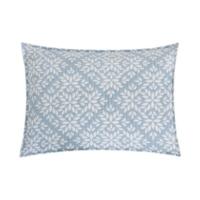 Blue and White Cotton Twin Reversible Quilt Set
